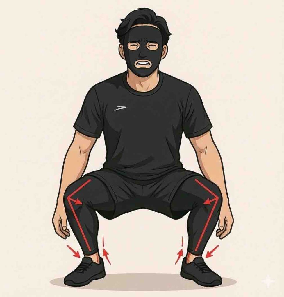 筋トレフォームが安定しないブラック太郎