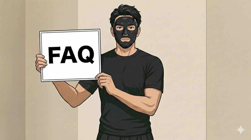 FAQを説明するブラック太郎