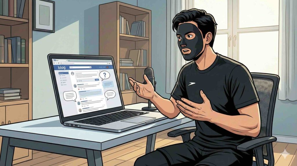 Q＆A質問に答えるブラック太郎