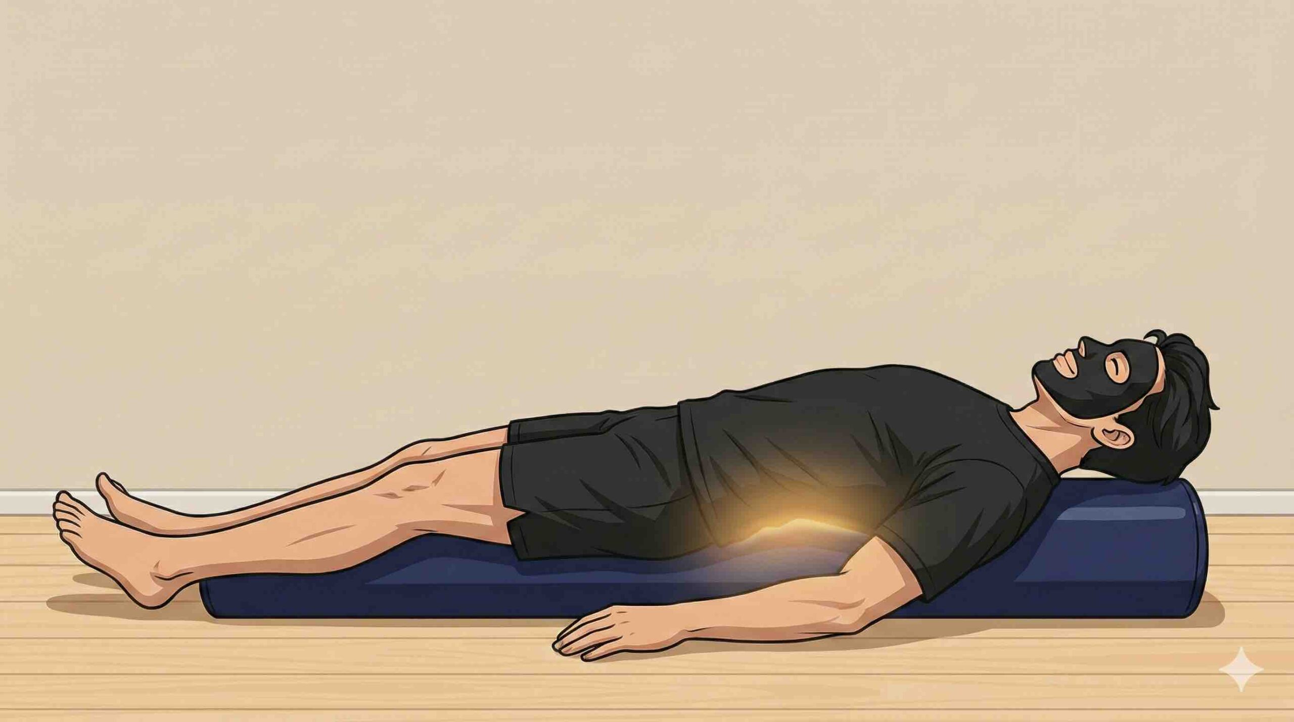 ストレッチポールで腰痛がなくなるブラック太郎