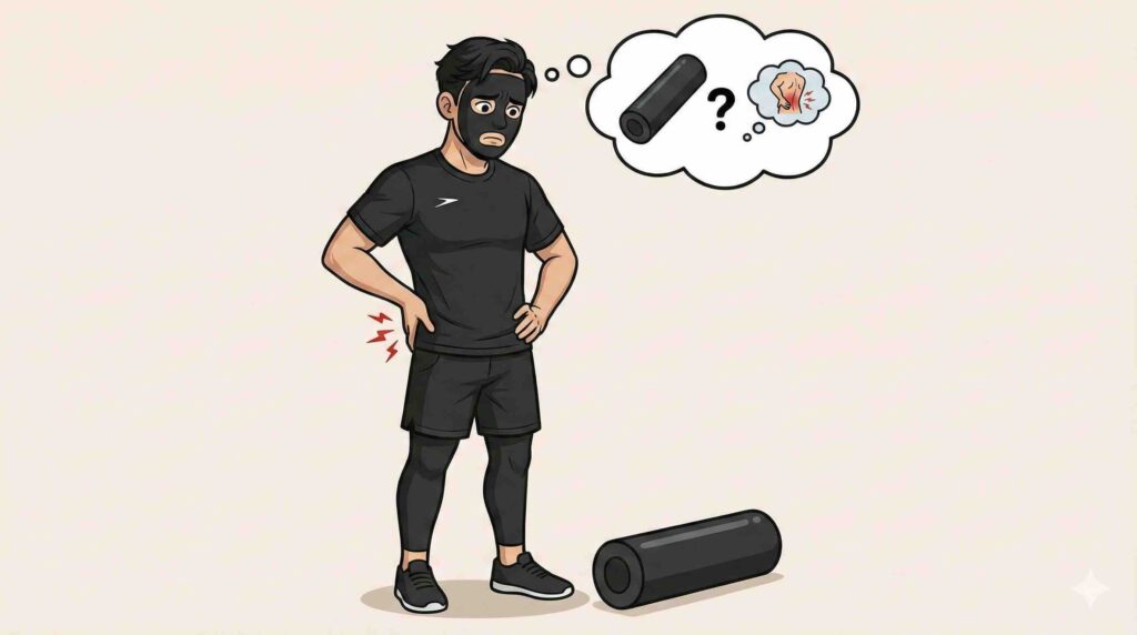 ストレッチポールの効果を疑うブラック太郎