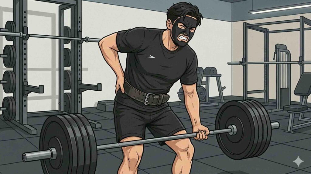 トレーニングベルトをしても腰を痛めるブラック太郎