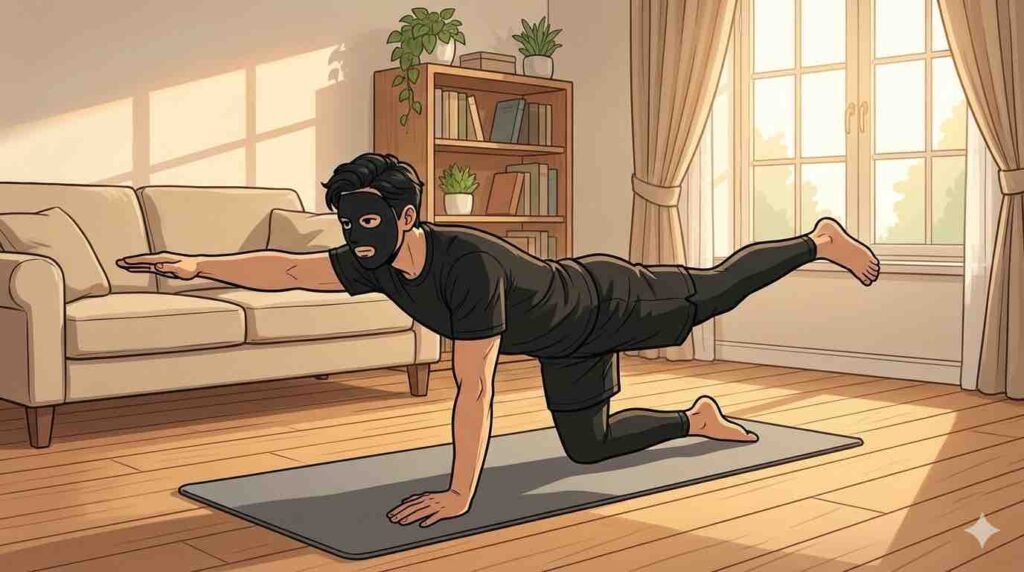 バードドックをするブラック太郎