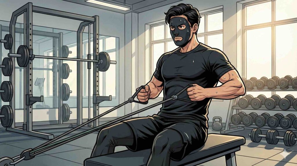 チューブローイングをするブラック太郎