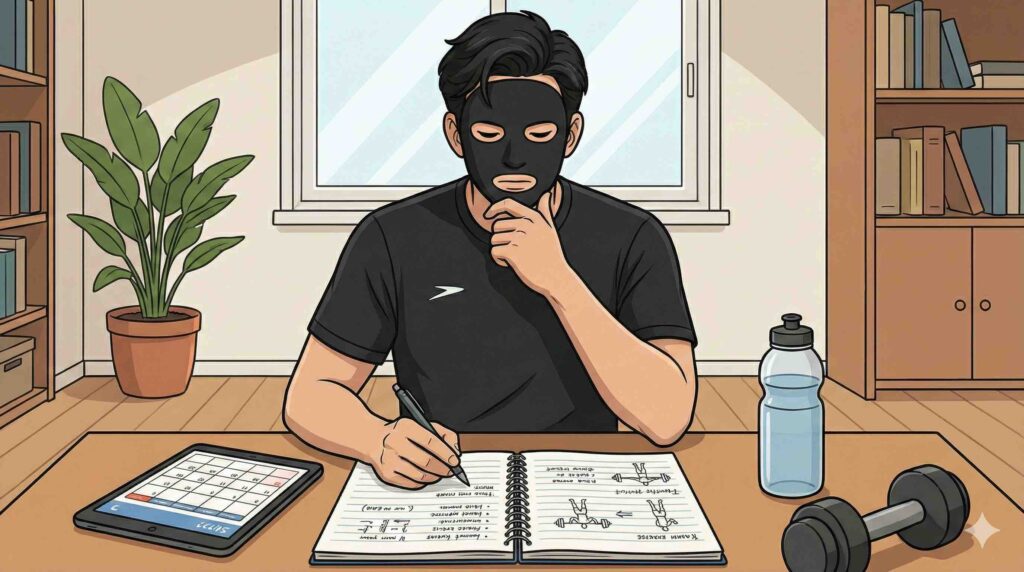 筋トレメニューを考えるブラック太郎②