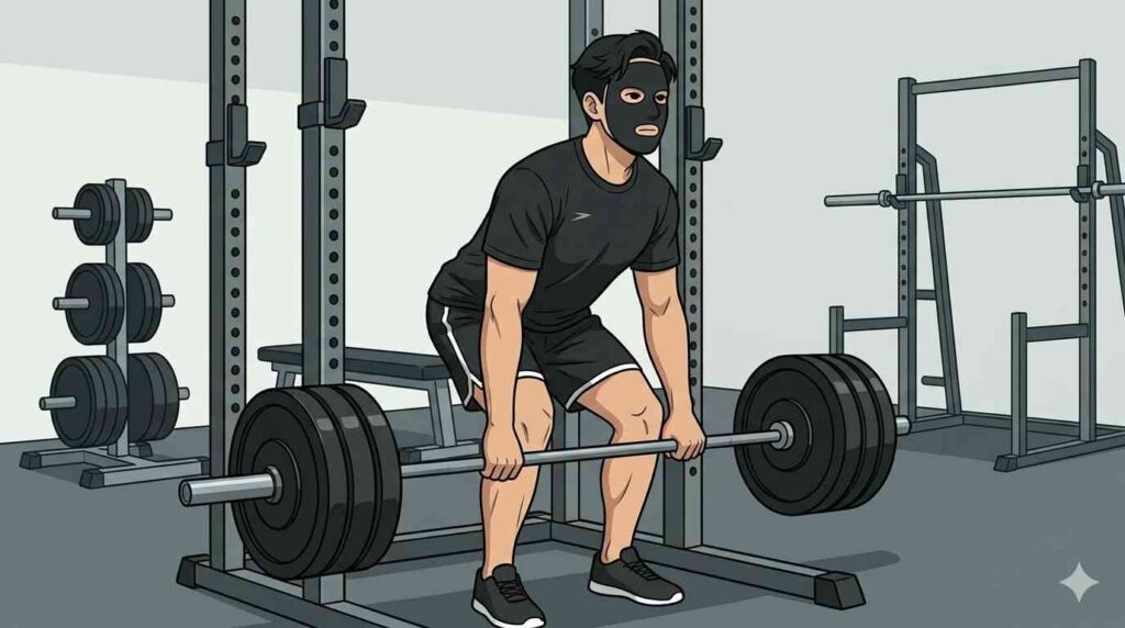 いいフォームでデッドリフトするブラック太郎