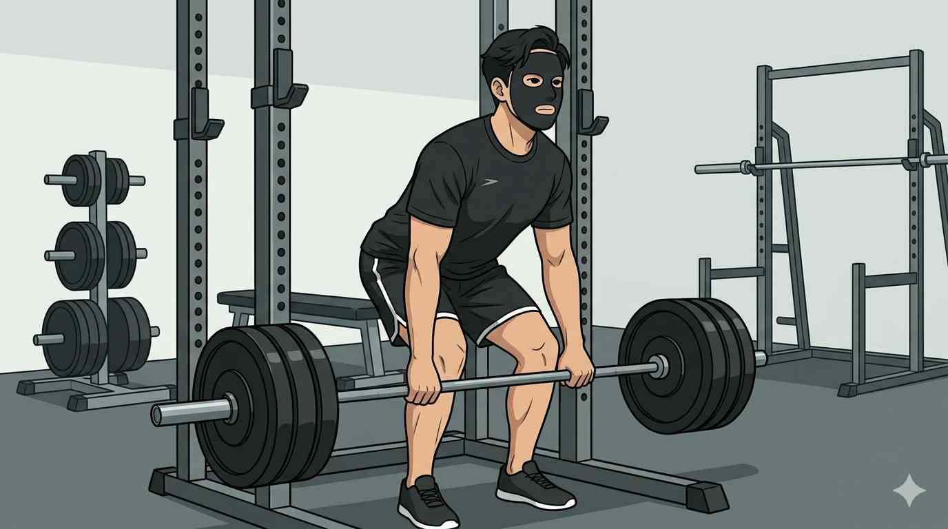 いいフォームでデッドリフトするブラック太郎