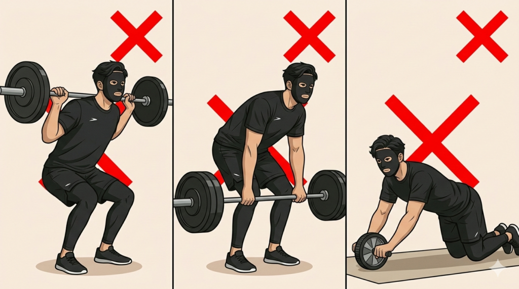 腰痛持ちが特に気をつけたい3種目を紹介するブラック太郎