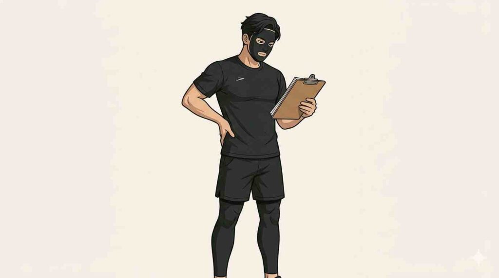 筋トレ再開時期を考えるブラック太郎