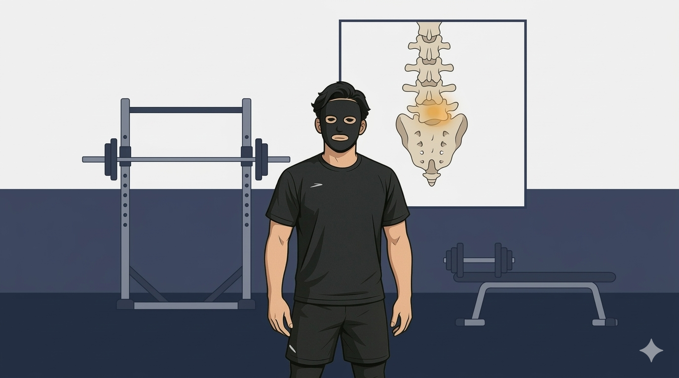 すべり症の原因を解決しようとするブラック太郎