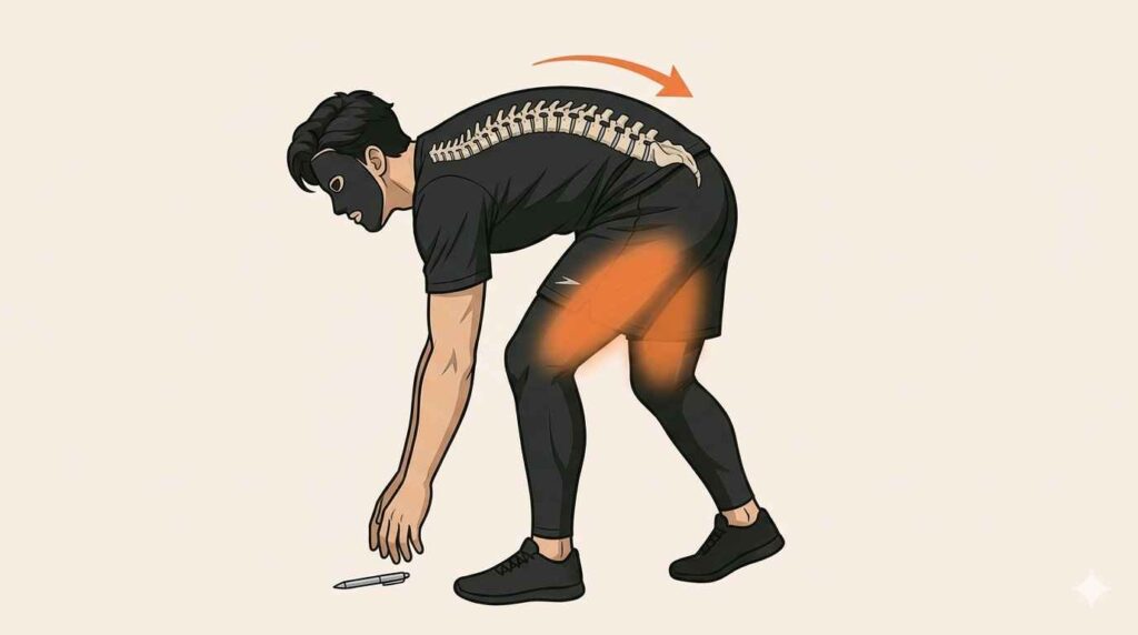 ハムストリングスが固くて腰痛になるブラック太郎