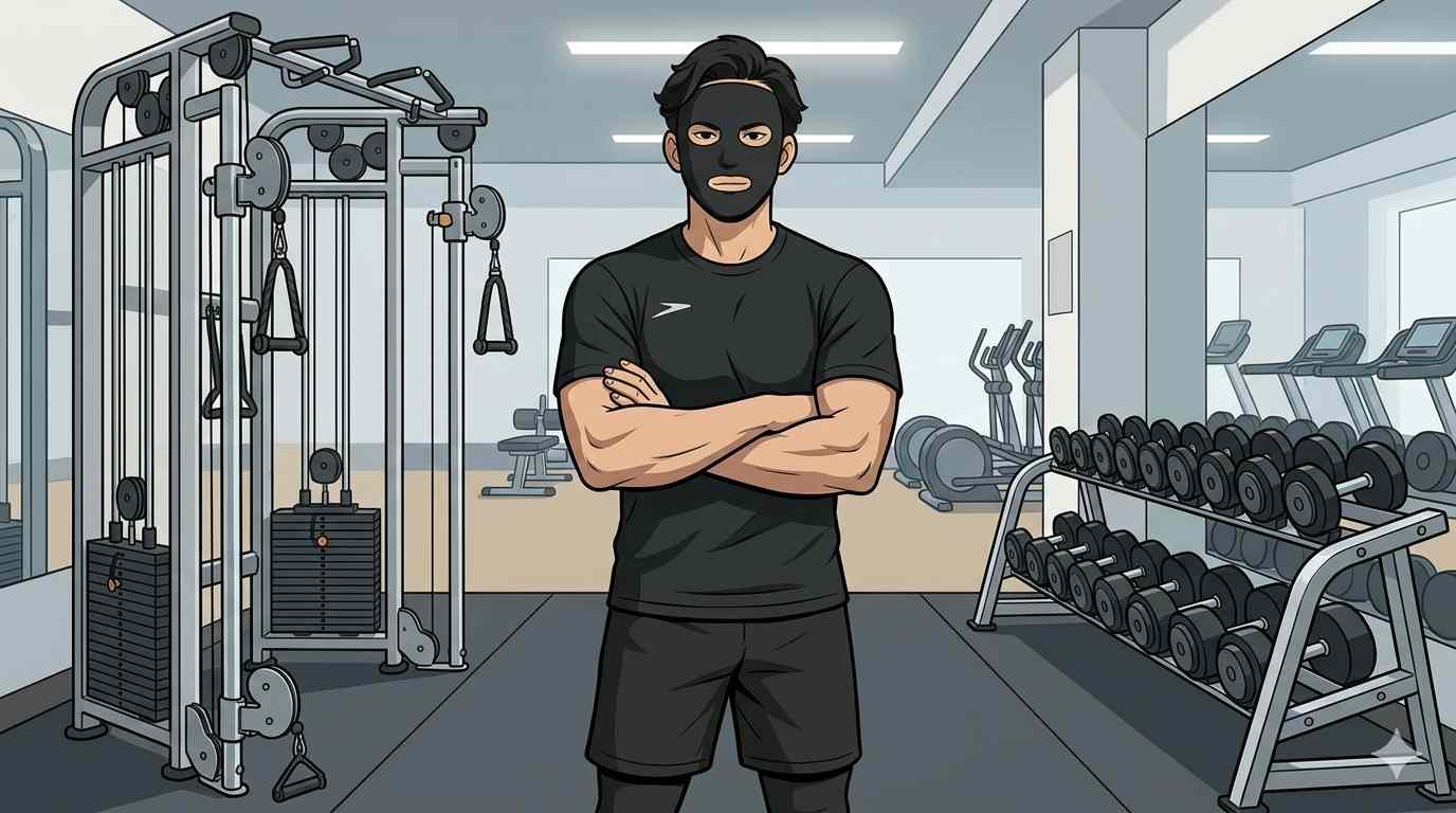 クライアントを筋トレで肩こりを改善させることにプライドをもっているブラック太郎