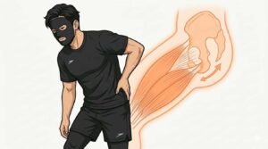 ハムストリングスが固くて腰痛になるブラック太郎