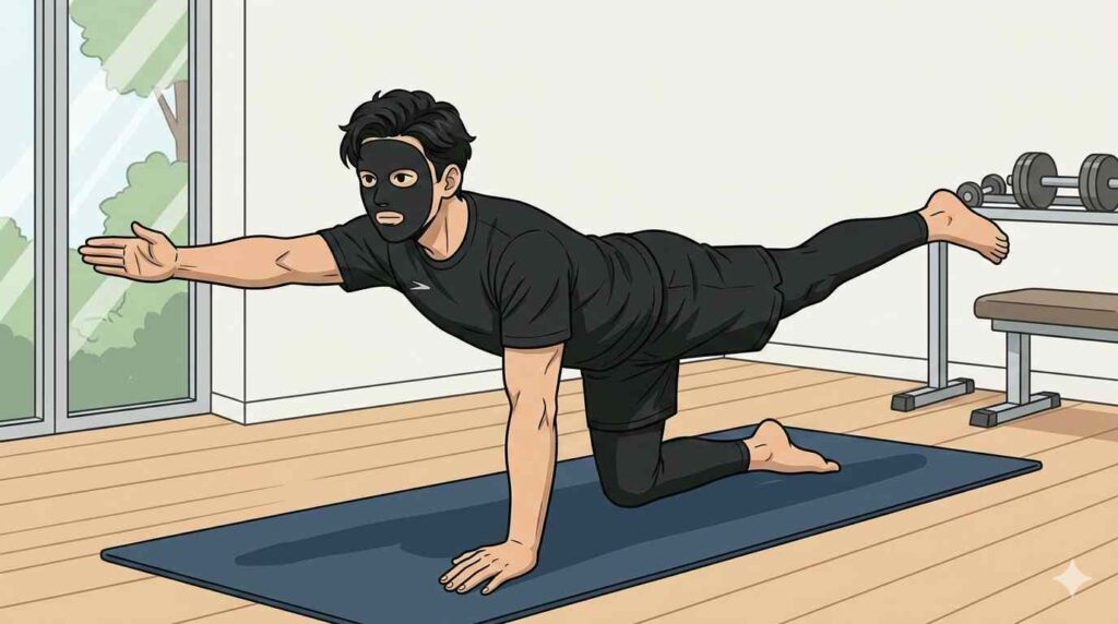 バードドックをするブラック太郎