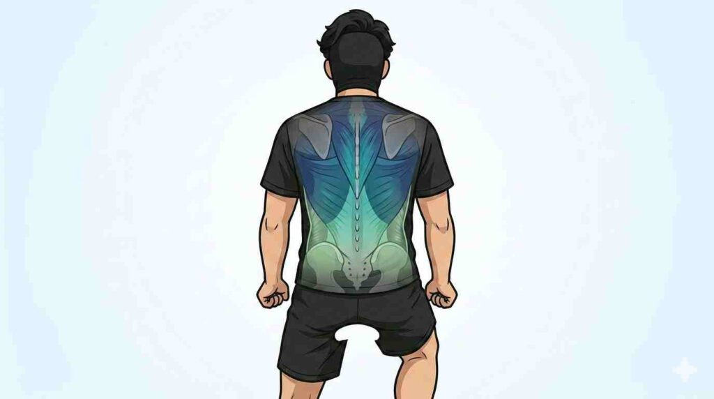 ロードバイクで負担のかかる筋肉が光るブラック太郎