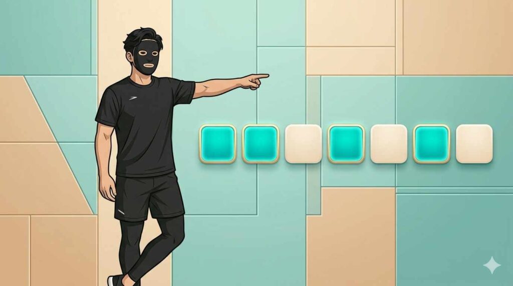 一週間のメニューを示すブラック太郎