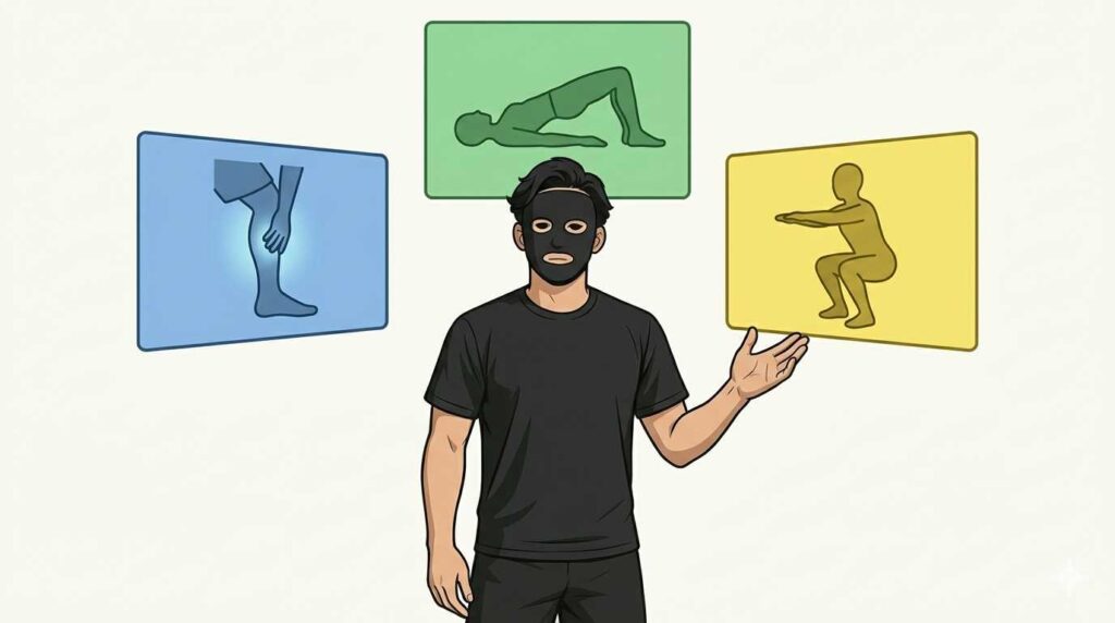 不調には筋トレが必要なことを示すブラック太郎