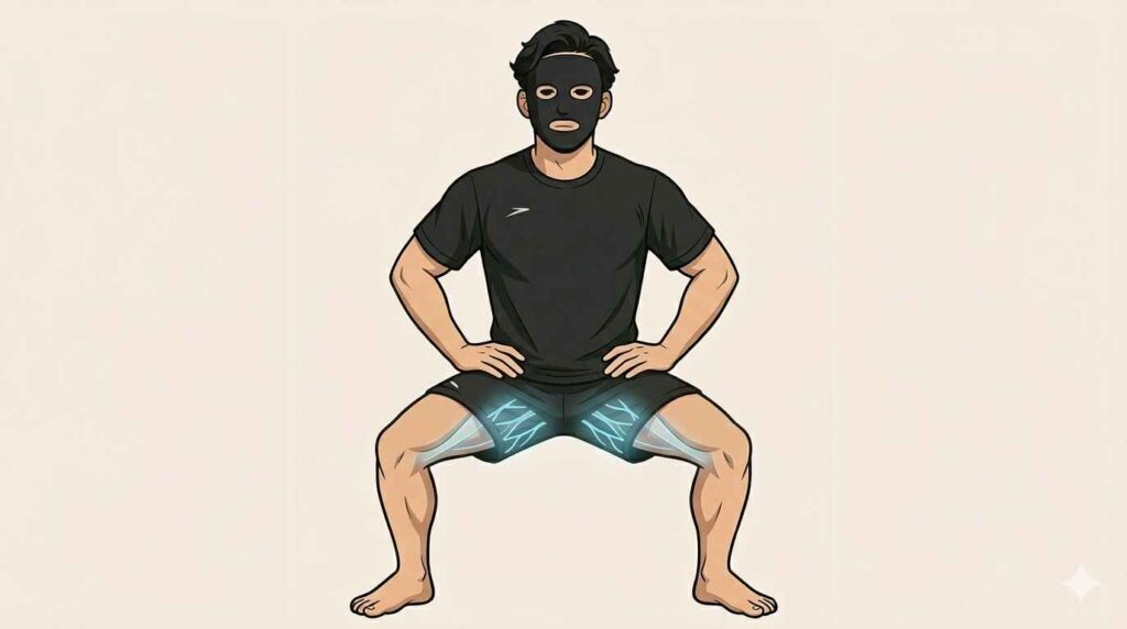 内転筋を鍛えるブラック太郎