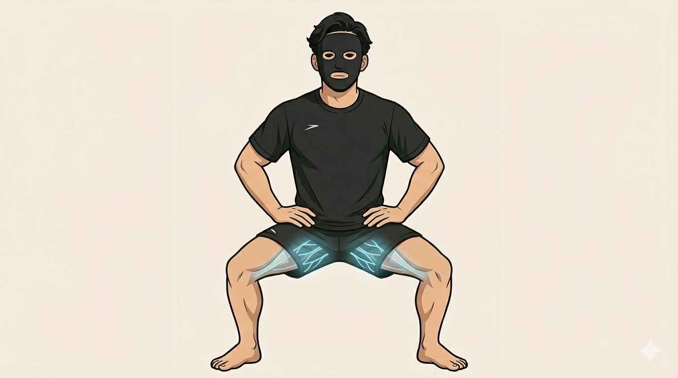 内転筋を鍛えるブラック太郎