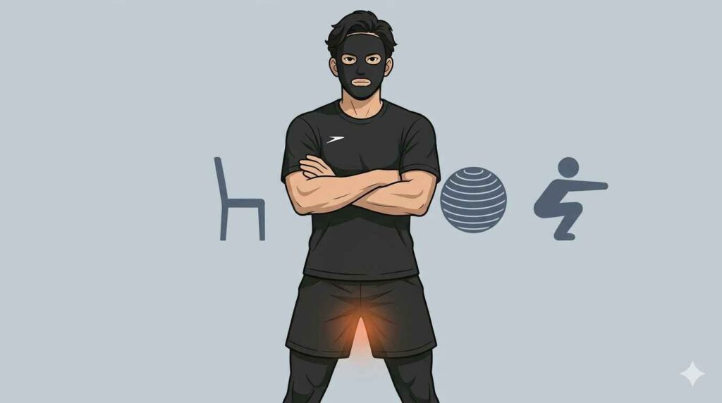 内転筋を鍛えたブラック太郎