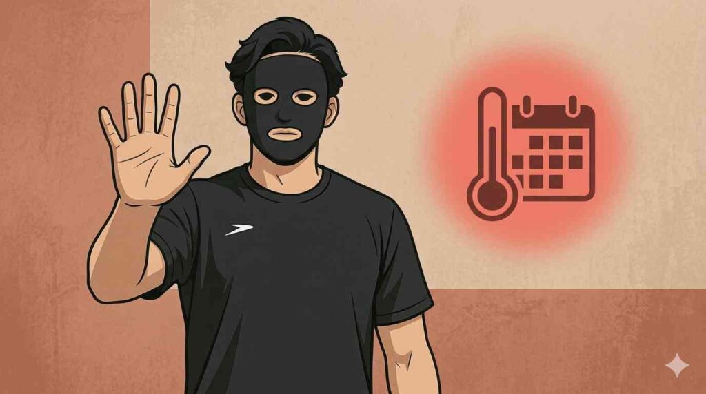 受診のサインを示すブラック太郎