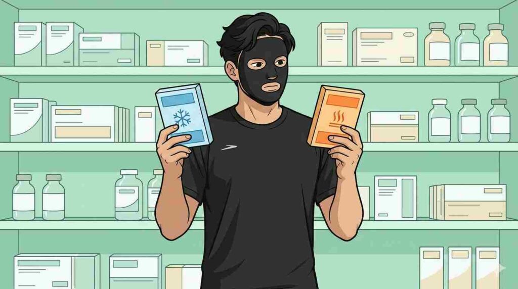 温湿布か冷湿布どちらがいいの迷うブラック太郎