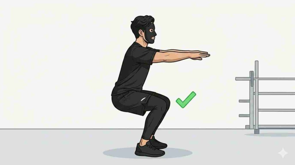 股関節主導で動かすスクワットができるブラック太郎③