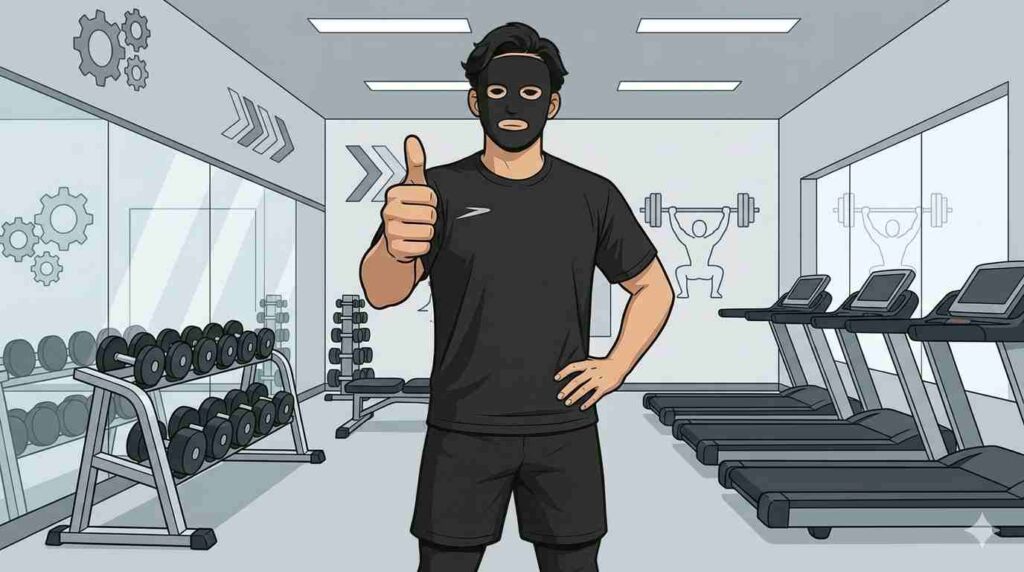 肩こりが筋トレで良くなった人を見送るブラック太郎