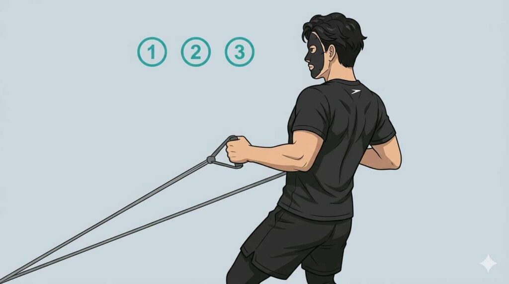 肩こり改善のための筋トレを継続する3つのコツを示すブラック太郎