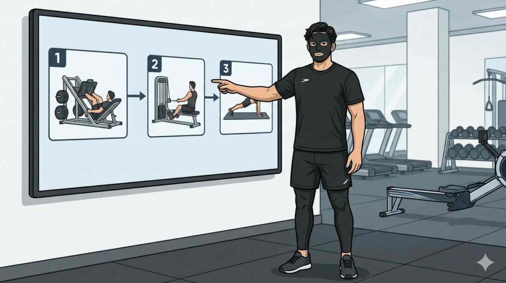 腰痛でもできるジムの筋トレメニューを紹介するブラック太郎