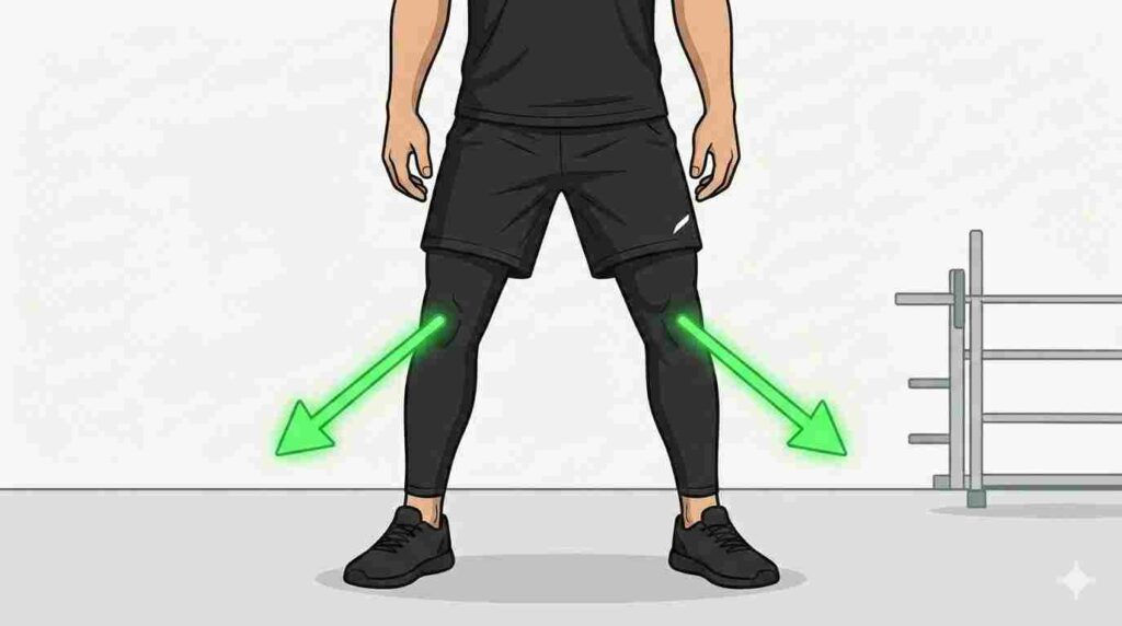 膝と足首の位置を決めるブラック太郎