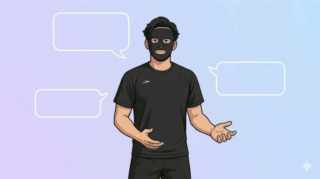 質問に答えるブラック太郎