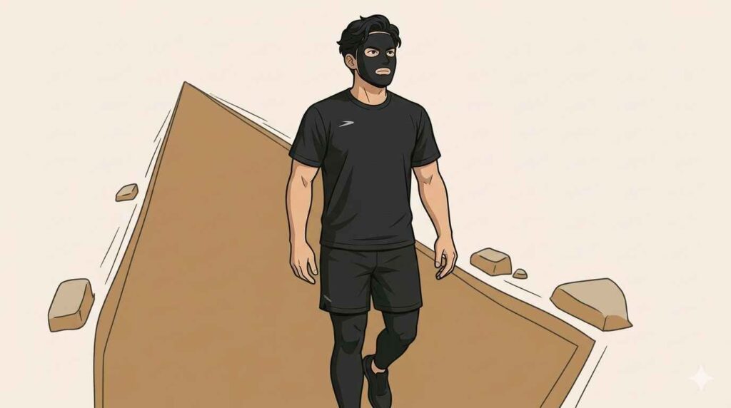 遠くを見つめるブラック太郎