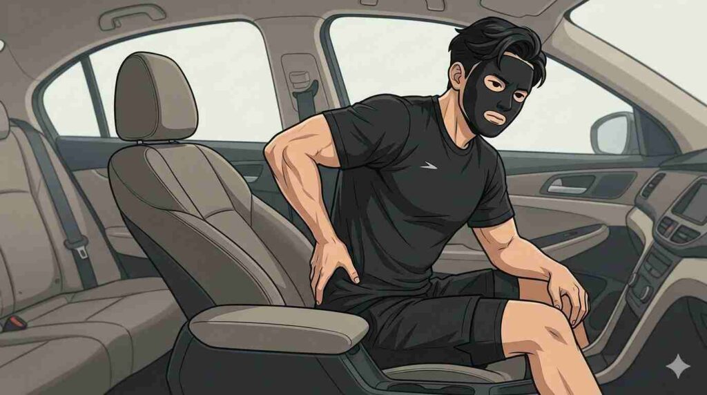 長距離の運転で腰痛になるブラック太郎