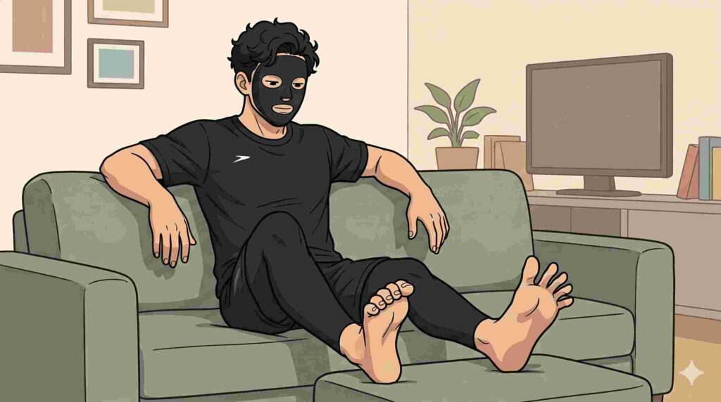 1日の実践メニュー例を示すブラック太郎