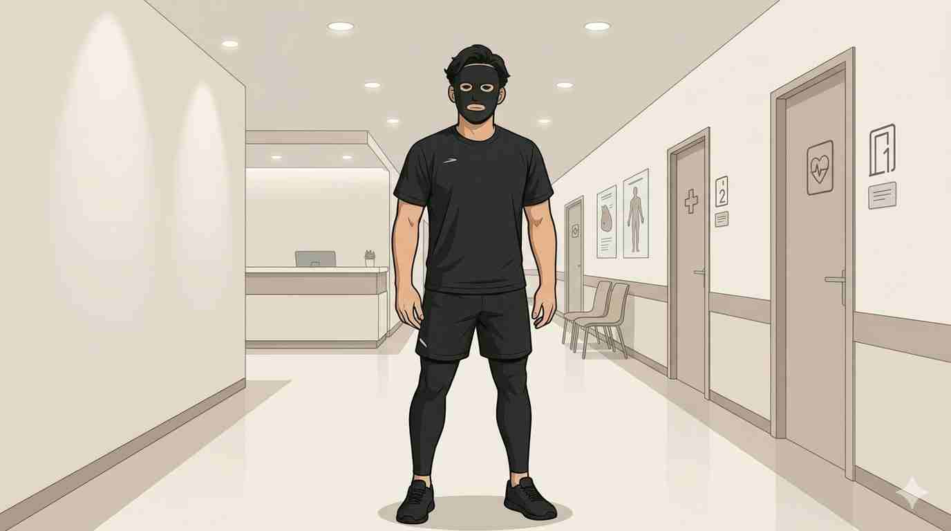 外反母趾が痛くて病院に来たブラック太郎