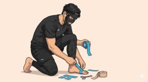 外反母趾のテーピング1