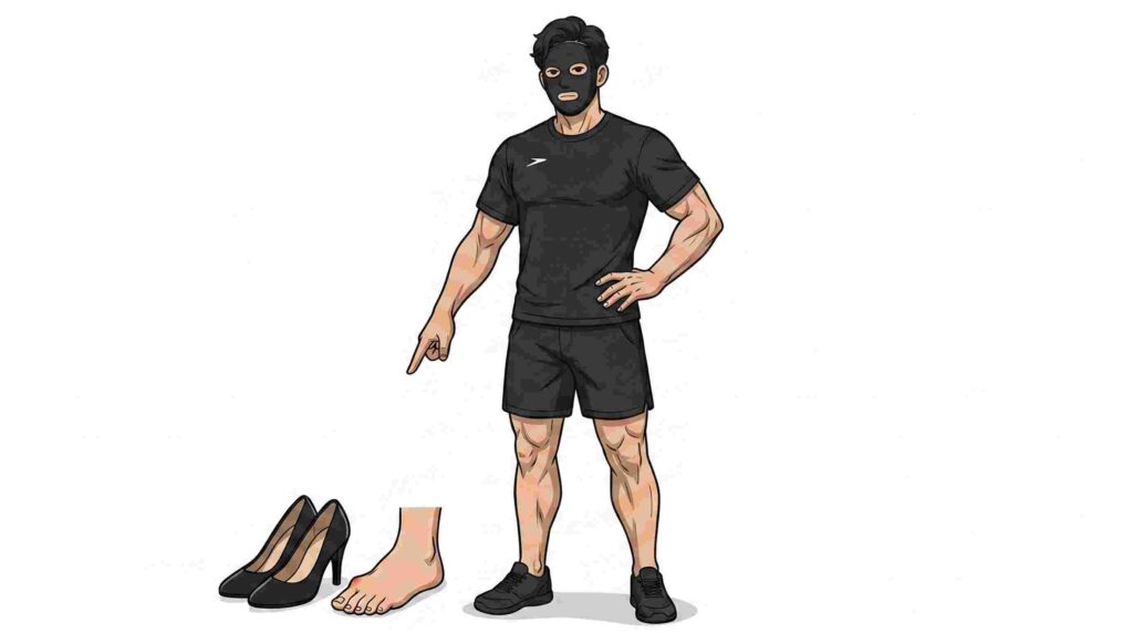 外反母趾の原因は靴だけじゃないことを示すブラック太郎