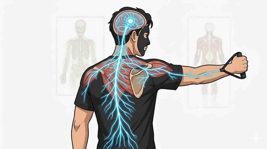 筋トレで神経筋が促通され肩こりが解消するブラック太郎