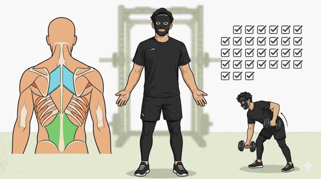 筋トレで肩こりを解消するために押さえるべきポイントを示すブラック太郎