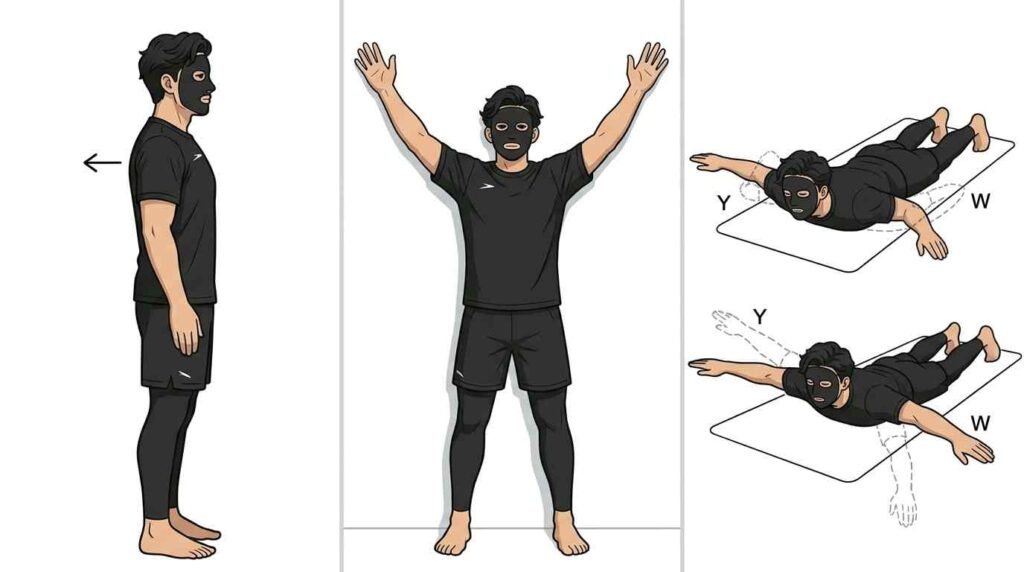 肩こり改善の自重筋トレくを3種目紹介するブラック太郎