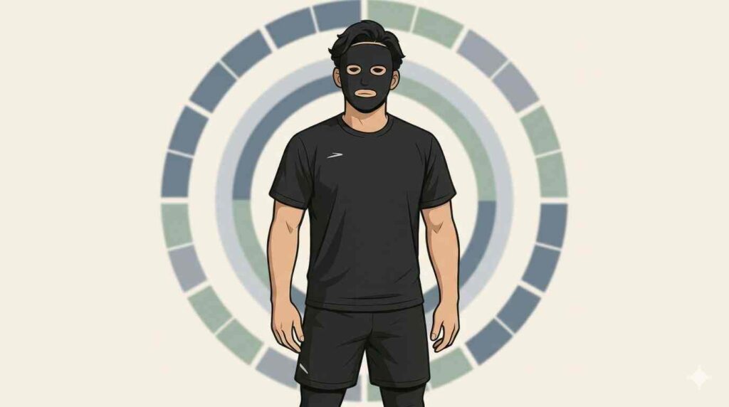 肩こり解消のためのダンベル週間プログラムを示すブラック太郎