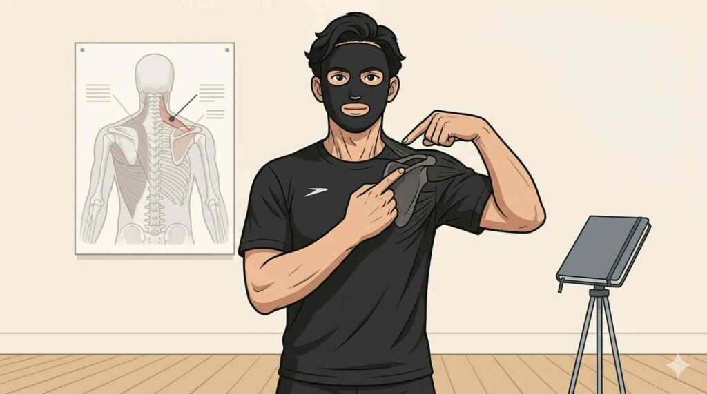 首こりと肩こりは別の問題ではないことを示すブラック太郎